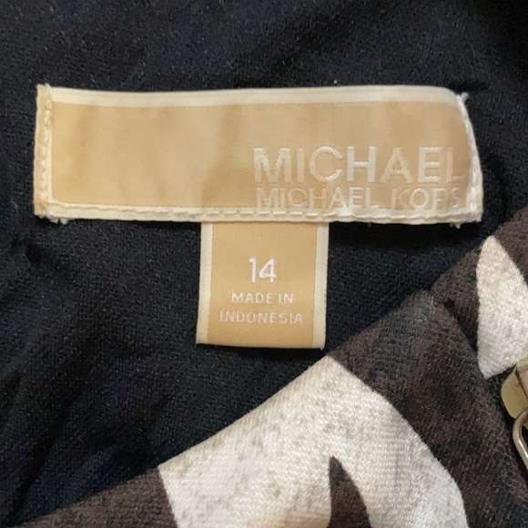 Michael Kors Brown Cream Zebra Print Dress Sz. 14 - Picture 8 of 13